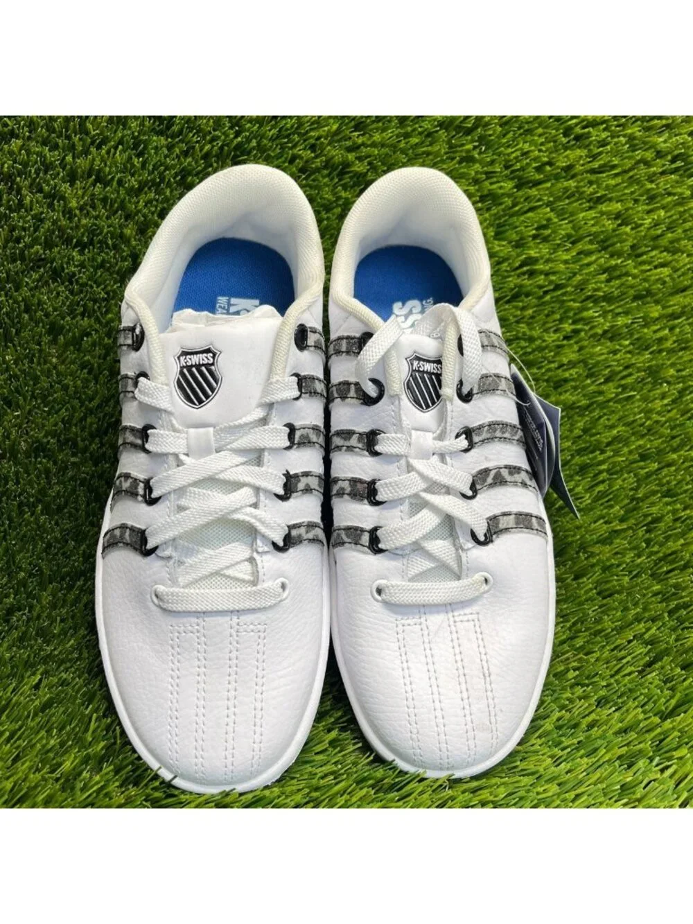 K-Swiss Court Pro II Leopard Womens Size 7 White Black Athletic Shoes Sneakers